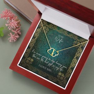 To My Wife 金項鍊，永恆的愛，妻子的周年紀念禮物，妻子的禮物，妻子的生日禮物，妻子的情人節禮物