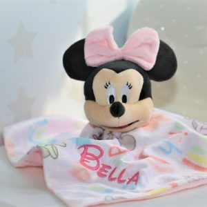 Minnie Mouse 個性化嬰兒被子、嬰兒毯、迪士尼被子、被子毯子、安撫奶嘴、嬰兒禮物/嬰兒淋浴禮物