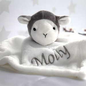 個性化被子、嬰兒依偎、綿羊舒適、嬰兒毯/淋浴禮物/First Baby 玩具/個性化毯子、嬰兒禮物