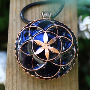 Orgonite – 生命之種吊墜（帶次石墨和張量環）手工製作 來自網站的最低價格